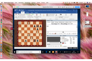 Playchess.com via ChessBase 14 geöffnet mit Hilfe des Virtuellen Systems "Parallels"
