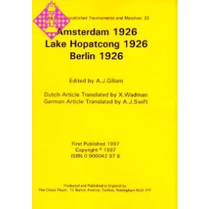 Amsterdam 1926;  Lake Hopatcong 1926;