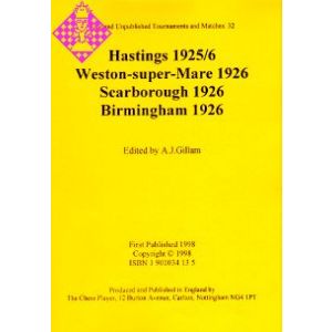 Hastings 1925/6, Weston-super-Mare 1926