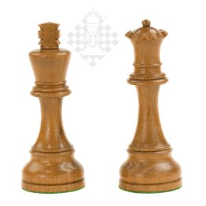 Schachfigur König und Dame, Akazie, 15,7 cm groß