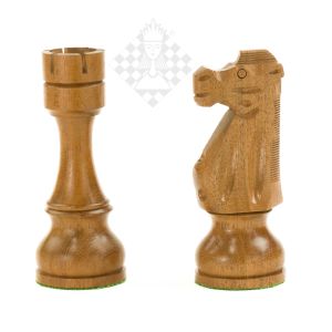 Schachfiguren Springer und Turm, Akazie, 15,7 cm