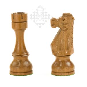 Schachfiguren Springer und Turm, Akazie, 15,7 cm