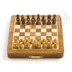 Schachkassette Akazie/Ahorn, 12,5 x 6,3 cm