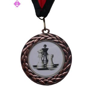 Medaille 7 cm, bronzefarben mit Emblem