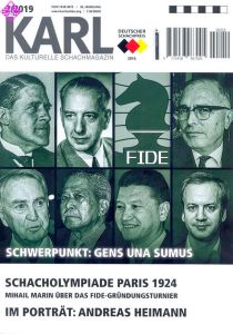 Karl - Die Kulturelle Schachzeitung 2019/2