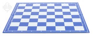 Schachplan, klappbar, blau/weiß