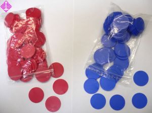 Chipset blau/rot (2 x 64 Spielchips)